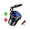 Hızlı Şarj ve Voltmetre Göstergeli Anahtarlı Araç Aksesuarı