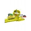 Hot Wheels Monster Trucks Power Smashers Oyun Seti, Devasa Skelesaurus, 1:64 ölçekli Bone Shaker ve 2 ezilmiş araba ile HXT05