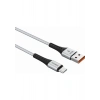 Hytech HY-X431 1m 3A Type-C Örgülü Silver Gri Data + Şarj Kablosu