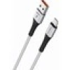 Hytech HY-X431 1m 3A Type-C Örgülü Silver Gri Data + Şarj Kablosu