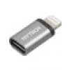 Hytech HY-XO25 Gümüş Metal Gövde Microusb 5pin F To Lightning M Çevirici