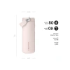 IceFlow™ Aerolight™ Flip Straw 2.0 Pipetli Su Şişesi, 0.47 L, Pembe Kuvars (Rose Quartz)