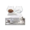 İki Adet Şeffaf Kedi Kafalı Mama Kabı