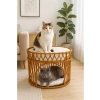 İki Katlı Modern Kedi Yatağı, Rahat ve Şık Kahverengi Tasarım
