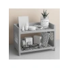 İki Katlı Plastik Organizer Raf - Gri