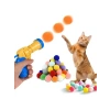 İnteraktif Kedi Oyuncak Tabancası - Ekstra Peluş Toplarla