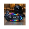 IPX6 Kask Intercom Motosiklet Bluetooth Kulaklık, Mioji 110 RGB