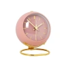 Işıklı Metal Dijital Masa Saati - Alarmlı Pembe