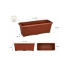 Kahverengi Plastik Uzun Saksı, 85.5x30x34 cm, 60 Litre