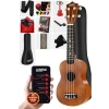 Kahverengi Soprano Ukulele Seti, Askı Çanta ve Pena ile Birlikte