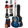 Kaliteli Mavi 40 İnç Akustik Gitar Seti, 4/4 Yetişkinler için
