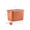 Kapaklı 20 Litre Çok Amaçlı Kutu - Deri Kulp Detaylı Organizer
