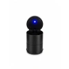 Kapaklı, kokusuz tasarıma sahip siyah LED ışıklı araç küllüğü, 7x9 cm