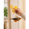 Kapıya Asılabilen Sesli Kuşlu Kedi Eğlence Oyuncağı, Elastik