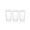 Kare Saklama Kabı Seti, 3 Parça, 1200 Ml