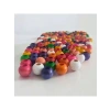 Karışık Renkli Ahşap Boncuk Seti: 14 mm, 200 gr Ağırlığında