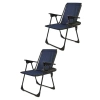 Katlanır Kamp Sandalyeleri, Oval Bardaklıklı Set, Lacivert
