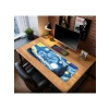 Kaymaz Oyun Klavye Mouse Pad 70x30cm - Van Gogh Yıldızlı Gece Tasarımı