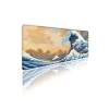 Kaymaz Oyun Klavye ve Mouse Pad - Hokusai Dalgalar Temalı, 70x30 cm