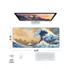 Kaymaz Oyun Klavye ve Mouse Pad - Hokusai Dalgalar Temalı, 70x30 cm