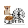 Kaymaz Tabanlı Paslanmaz Çelik Mama ve Su Kabı, 18 cm