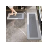 Kaymaz Tabanlı Uzun Gri Banyo Paspası, Süper Emici, 40 x 120 cm