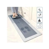 Kaymaz Tabanlı Uzun Gri Banyo Paspası, Süper Emici, 40 x 120 cm