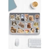 Kedi Temalı Sticker Seti - Laptop, Defter ve Tablet için Uygun