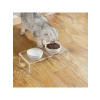 Kedi ve Köpek Mama ve Su Kabı, Çift Hazneli Pleksi Set