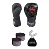 Kick Boks Eldiveni, Şeffaf Dişlik ve Elastik Bandaj ile Set