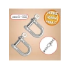 Kilitli Karabina ve Zincir Kilidi, 6 mm, 2 Adet