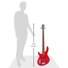 Kırmızı 4 telli bas gitar, yüksek ses kalitesi için