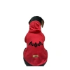 Kırmızı Batman kapüşonlu sweatshirt, köpek ve kedi için şık tasarım