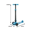 Kırmızı Işıklı 3 Tekerlekli Katlanabilir Scooter