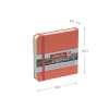 Kırmızı Mercan Renkli 80 Yapraklı Eskiz Defteri - 12x12 cm