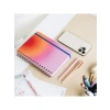 Kırmızı-Pembe Gradient Renkli A5 Spiralli Not Defteri