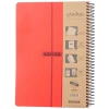 Kırmızı PP Kapaklı Spiralli Defter, A4, 5 Konulu