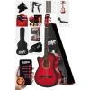 Kırmızı Renk Kesik Klasik Gitar, 4/4 Boyut, Tam Set ile Birlikte