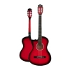 Kırmızı Renk Kesik Klasik Gitar, 4/4 Boyut, Tam Set ile Birlikte