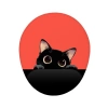Kedi Tasarımlı Bilek Destekli Mouse Pad, Kırmızı Renkli Şık Görünüm