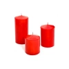 Kırmızı Silindir Mum Seti (5,5 cm, 7,5 cm, 10 cm)