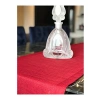 Kırmızı Simli Keten Runner 45x200