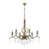 Klasik Avize, 80 cm Metal Kristal Eskitme Kaplama