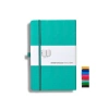 Klasik Çizgili Defter - 13x21 cm, Yeşil Desenli