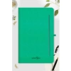 Klasik Çizgili Defter - 13x21 cm, Yeşil Desenli