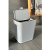 Kompakt Flip Çöp Kovası - Modern Tasarım, Gri