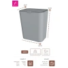 Kompakt Flip Çöp Kovası - Modern Tasarım, Gri