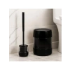 Kompakt Siyah Çöp Kovası ve Hijyenik Silikon Fırça Seti