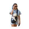 Koyu Gri Köpek Taşıma Çantası, Pratik Ana Kucağı Tasarımı