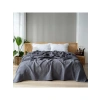 Koyu Gri Waffle Desenli Tek Kişilik Pike, 160x230 cm, 100% Pamuk